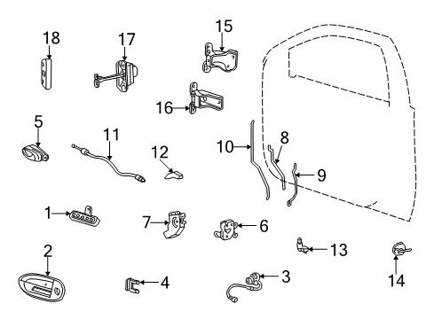 2001 Ford Taurus Rear Door Motor Diagram for 5F1Z-5423394-A