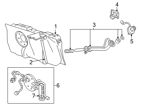 2003 Mercury Grand Marquis Fuel Supply Pedal Assembly Diagram for 3W7Z-9725-AA