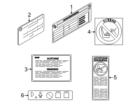 2008 BMW 128i Information Labels Label, Oil Container-Power Steering Pump Diagram for 71212122171