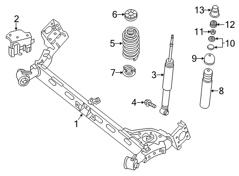 2017 Nissan Sentra Rear Suspension Beam Complete-Rear Suspension Diagram for 55501-5UD2A