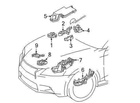 2015 Lexus GS450h Electrical Components Block Assembly, Relay Diagram for 82660-30C10