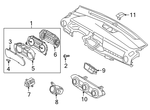 2020 Kia Forte A/C & Heater Control Units Cover-Cushion Diagram for 94363M6000