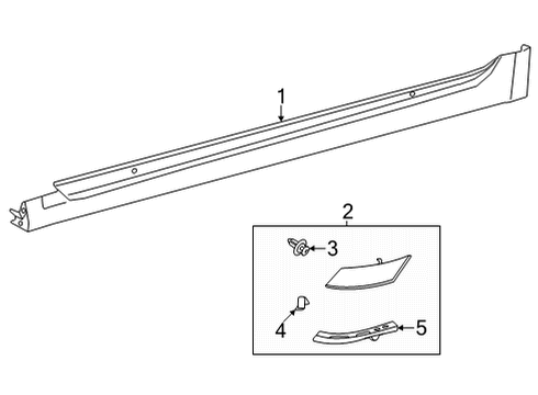 2022 Toyota Corolla Cross Exterior Trim - Pillars Pillar Trim Diagram for 60118-0A040