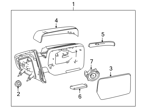 2010 Ford F-150 Mirrors Mirror Diagram for 9L3Z-17682-CB