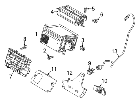 2013 Ford F-150 Sound System Module Diagram for DL3Z-14D212-AA