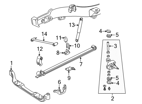 1998 Chevrolet C3500 Front Suspension Components, Lower Control Arm, Upper Control Arm, Stabilizer Bar Arm, Steering Linkage Idler Diagram for 15972557