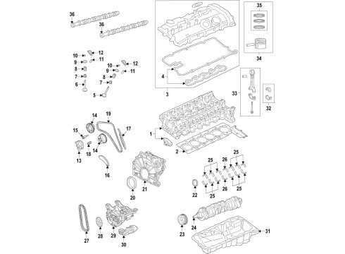 2021 BMW M3 Cylinder Head & Valves, Camshaft & Timing, Variable Valve Timing, Oil Pan, Oil Pump, Crankshaft & Bearings, Pistons, Rings & Bearings, Engine Mounts CYLINDER HEAD COVER Diagram for 11128094255