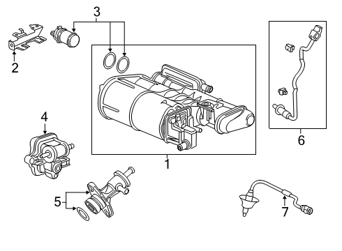 2019 Acura RDX Powertrain Control Set, Canister Assembly Diagram for 17011-TJB-A01