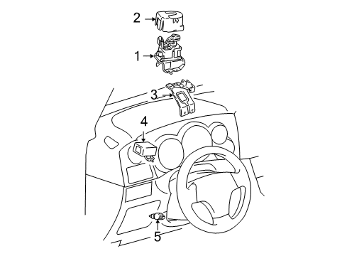 2005 Toyota Corolla Cruise Control System Actuator Cover Diagram for 88212-02010
