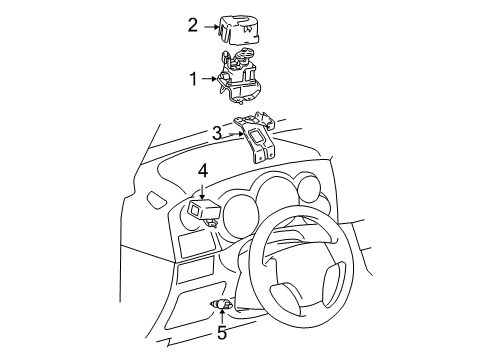 2005 Toyota Corolla Cruise Control System Actuator Bracket Diagram for 88291-02030