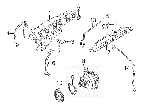 2011 BMW X5 Hydraulic System Vacuum Pump Diagram for 11667619350