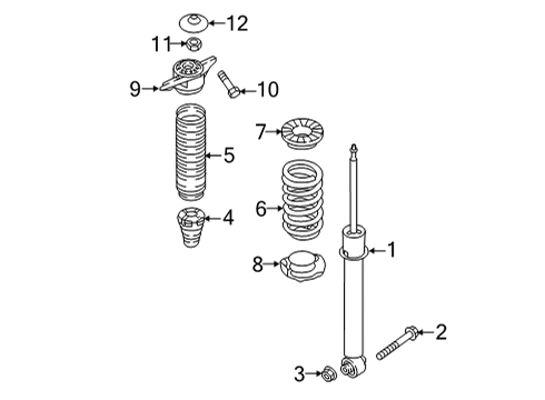 2022 Hyundai Tucson Shocks & Components - Rear BRACKET-SHOCK ABSORBER MTG Diagram for 55330-D7000