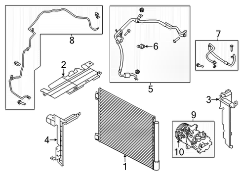 2021 Nissan Sentra Air Conditioner Pipe Assembly-Front Cooler, High Diagram for 92440-6LB0A