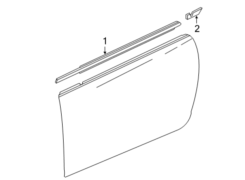 2011 Cadillac CTS Exterior Trim - Door Belt Weatherstrip Diagram for 22745505