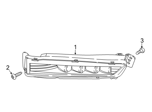 2019 Honda Accord Fog Lamps Foglight Assembly, Left Front Diagram for 33950-TVA-A01