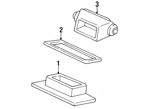 1992 BMW M5 License Lamps Gasket Diagram for 63261378086