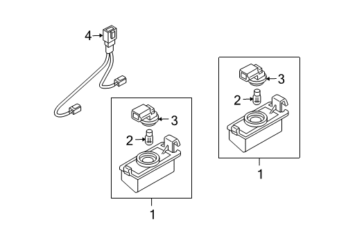 2015 Infiniti Q60 Bulbs Lamp Licence Diagram for 26510-CD00C