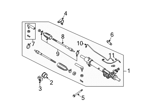 2008 Infiniti QX56 Steering Column & Wheel, Steering Gear & Linkage Insulator Diagram for 54445-7S000