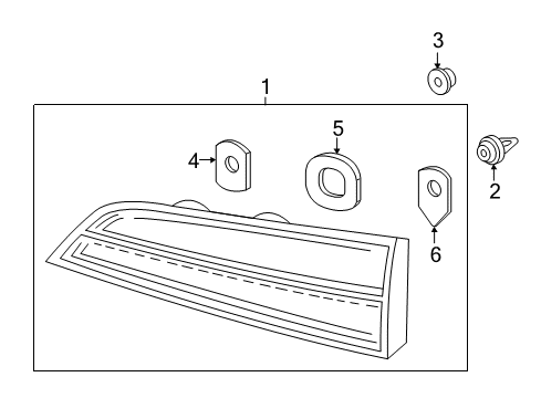 2020 Honda Pilot Tail Lamps LIGHT ASSY., L. LID Diagram for 34155-TG7-A21