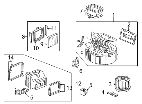 2006 Honda Insight Blower Motor & Fan Blower Sub-Assy. Diagram for 79305-S3Y-A41