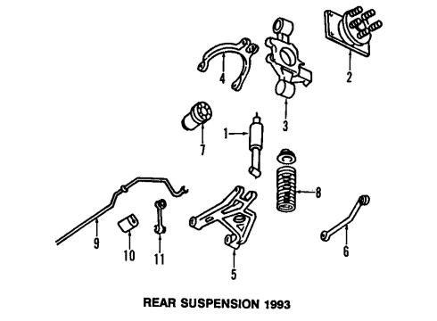 1993 Cadillac Allante Rear Suspension Components, Lower Control Arm, Upper Control Arm, Ride Control, Stabilizer Bar Module Diagram for 22121948