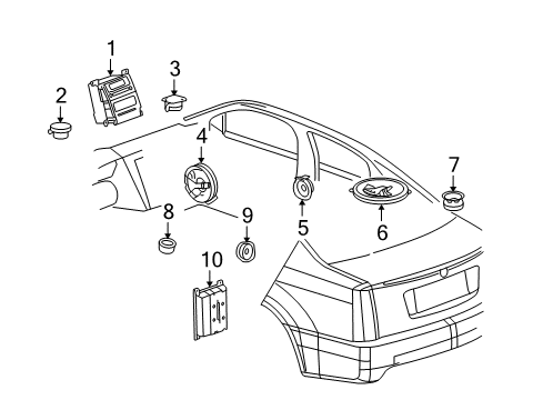 2009 Cadillac STS Sound System Display System Diagram for 20844560