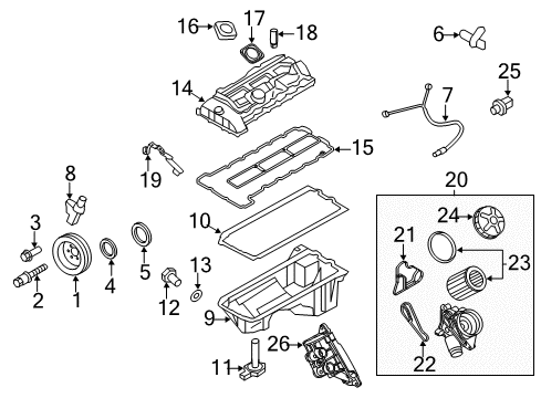 2012 BMW 740i Powertrain Control Oxygen Sensor Diagram for 11787577666
