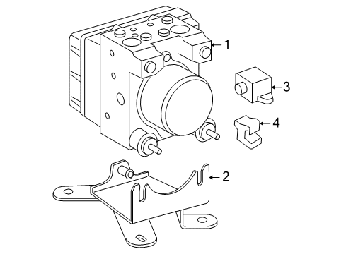 2011 Toyota Tacoma ABS Components Actuator Assembly Bracket Diagram for 44590-04030