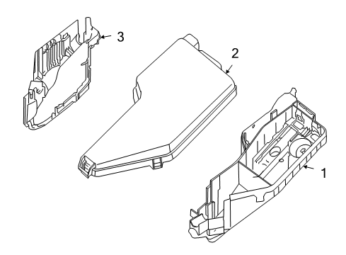 2010 Nissan Altima Fuse & Relay Housing-Relay Box Diagram for 24383-64U00