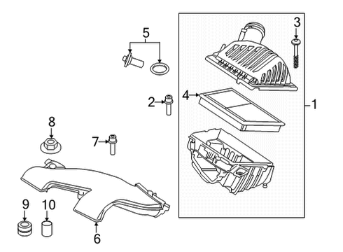 2021 BMW 228i xDrive Gran Coupe Filters INTAKE MUFFLER Diagram for 13718655835