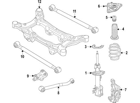 2016 Jeep Renegade Rear Suspension Components, Stabilizer Bar Spring-Suspension Diagram for 68264705AA