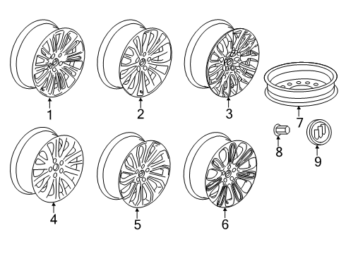 2019 Buick LaCrosse Wheels Wheel, Alloy Diagram for 22976141