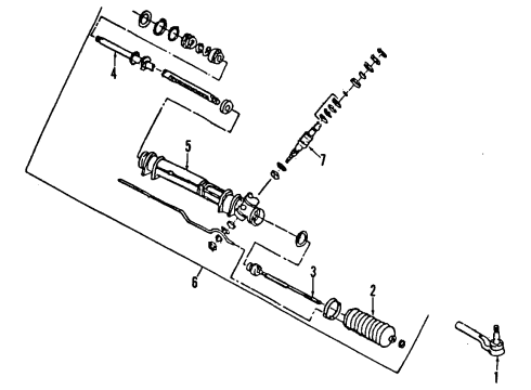 1990 Plymouth Voyager P/S Pump & Hoses, Steering Column, Steering Gear & Linkage, Steering Wheel Rack And Pinion Gear Diagram for R0400211