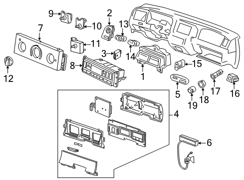 2003 Mercury Marauder Instruments & Gauges Speedometer Head Diagram for 3W3Z-17255-FA