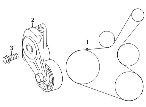 2022 Lexus NX350 Belts & Pulleys TENSIONER ASSY, V-RI Diagram for 16620-25050