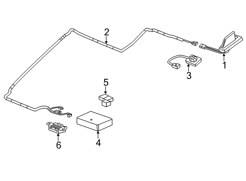 2019 GMC Sierra 3500 HD Communication System Components Module Diagram for 84165662