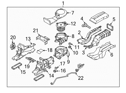 2018 Genesis G90 A/C Evaporator ISOLATOR Diagram for 97989A9500