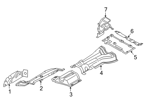 2018 BMW X3 Heat Shields Heat Insulation, Tunnel Diagram for 51487394755