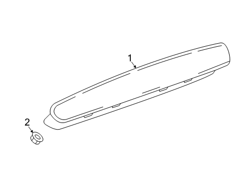 2019 Buick Cascada High Mount Lamps High Mount Lamp Diagram for 39026011