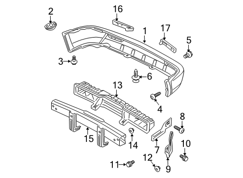 2009 Honda Element Rear Bumper Reflector Assy., R. RR. Diagram for 33505-SEA-013