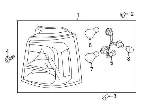 2014 Kia Sorento Bulbs Lamp Assembly-Rear Combination Diagram for 924021U500