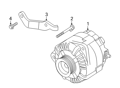 2014 Nissan Pathfinder Alternator Stay-Bar Adjust Diagram for 11715-JA10B