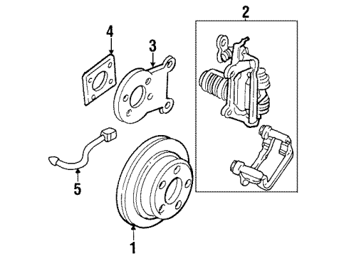 1990 Chevrolet Camaro Rear Brakes Pad Kit, Rear Disc Brake Diagram for 18020433