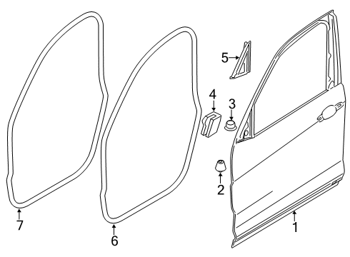 2015 BMW X4 Front Door Damper Diagram for 51717164838