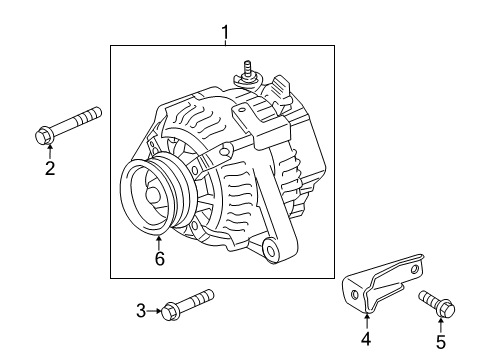 2017 Toyota Highlander Alternator Alternator Diagram for 27060-0P420