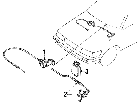 1991 Nissan Stanza Cruise Control System Pump-Vacuum Ascd Diagram for 18955-65E00
