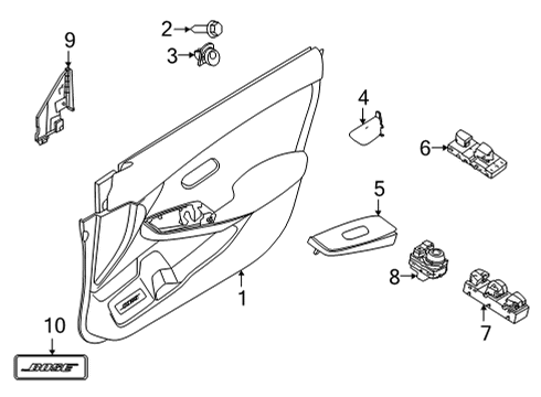 2021 Nissan Sentra Mirrors Door Mirror Assy-LH Diagram for 96302-6LB1A