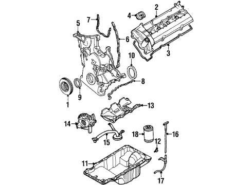 1998 Ford Taurus Filters Oil Pan Drain Plug Diagram for E9DZ-6730-A
