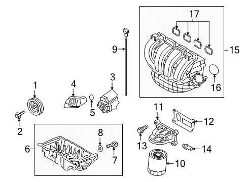 2018 Ford EcoSport Intake Manifold Dipstick Diagram for GN1Z-6750-A