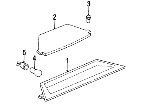 1998 Oldsmobile Aurora High Mount Lamps Lamp Asm-High Mount Stop Diagram for 5977665